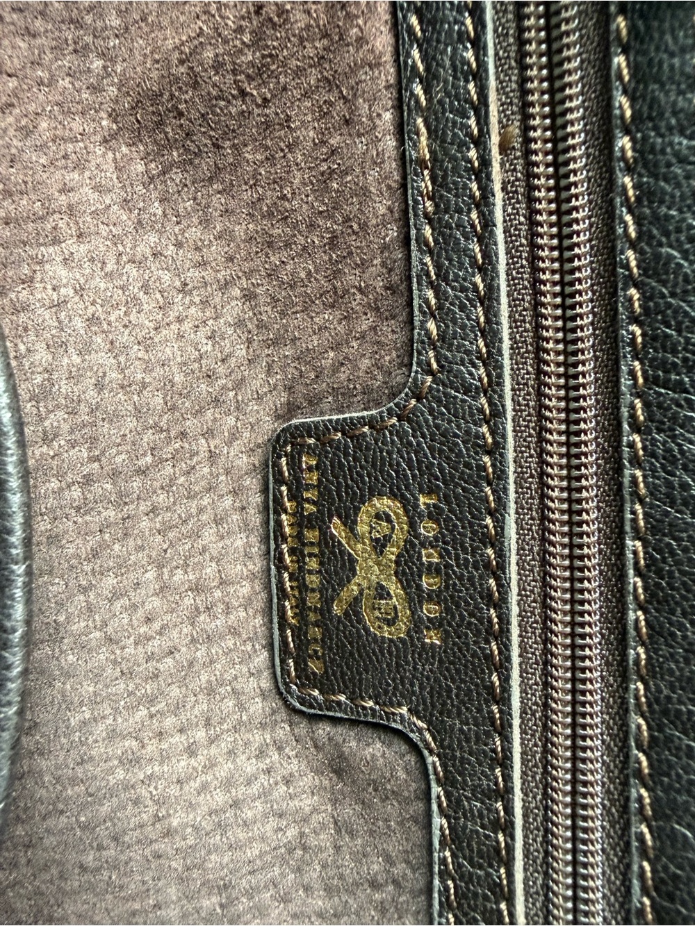 Anya Hindmarch EUC Brown Embroidered Tote Bag Unique Made in Italy - Picture 6 of 7